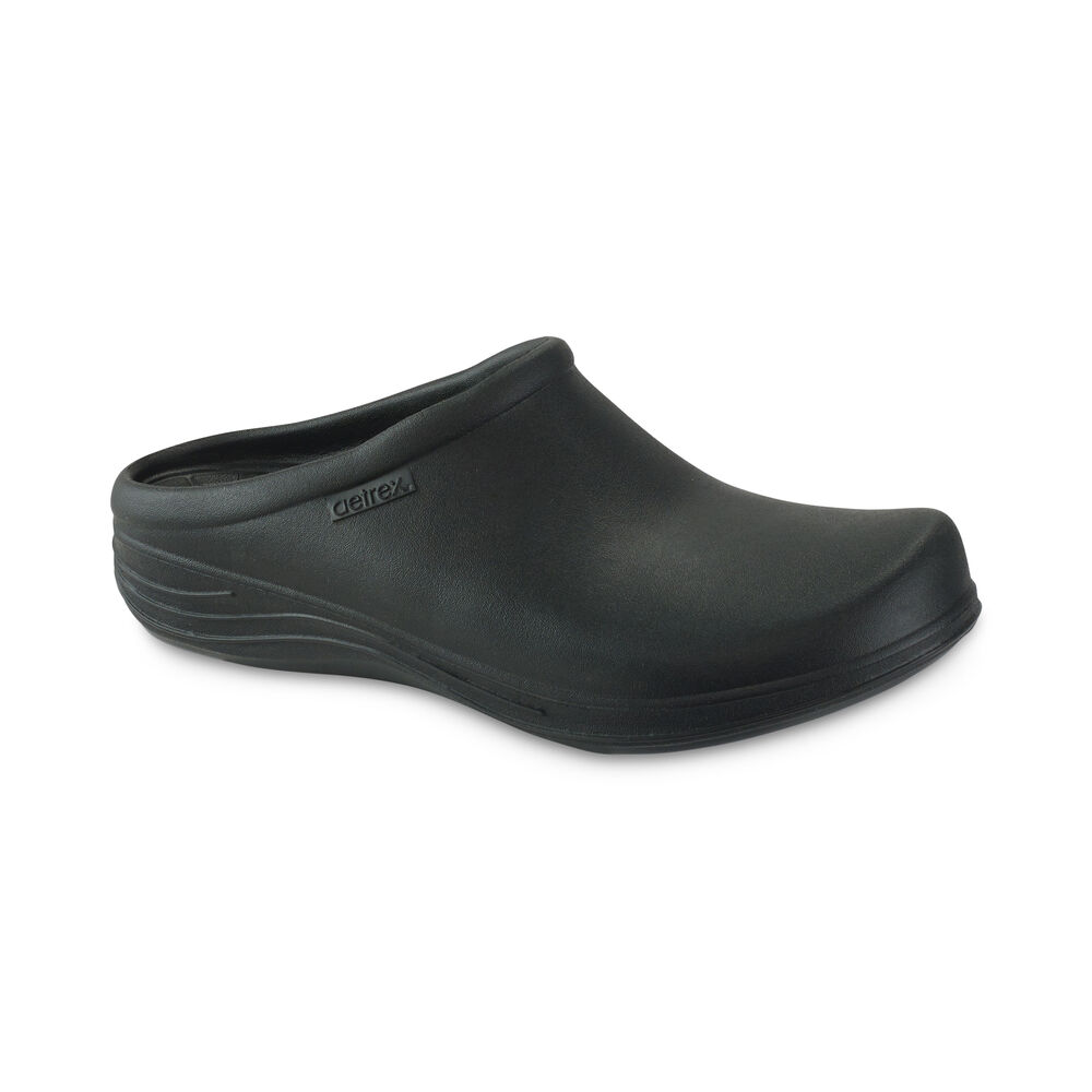 Aetrex Men's Bondi Clogs - Black | USA BHRDVJ5